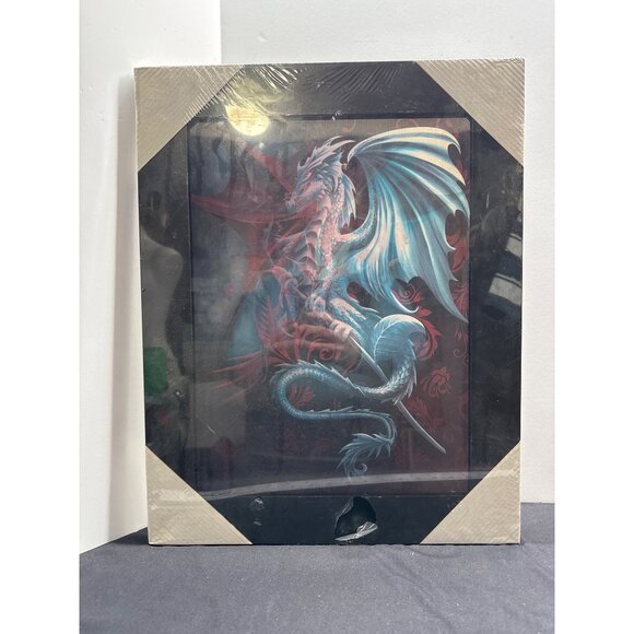 Fantasy Dragon Wall Art 3D Hologram Optical Illusion Vibrant Colors  & Intricate - Picture 1 of 12